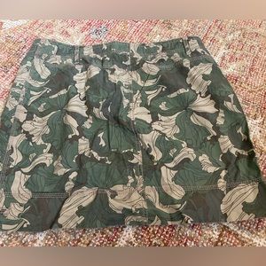 Loft Camo Mini Skirt Pockets/ zipper